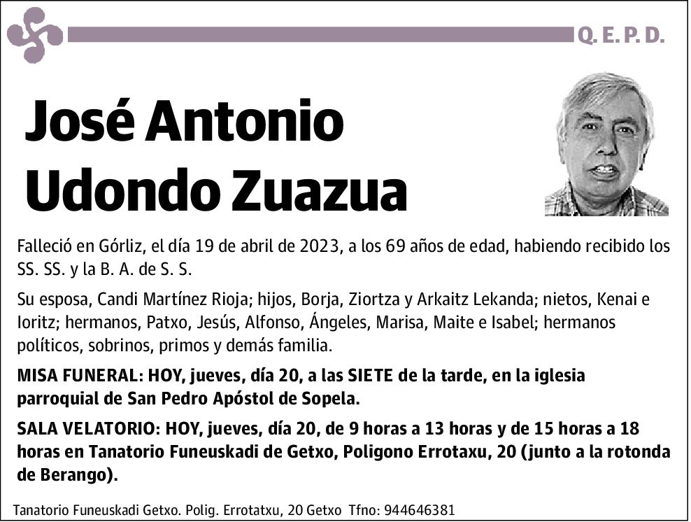 Jose Antonio Udondo Zuazua