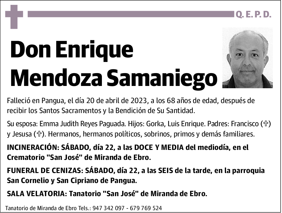 Enrique Mendoza Samaniego