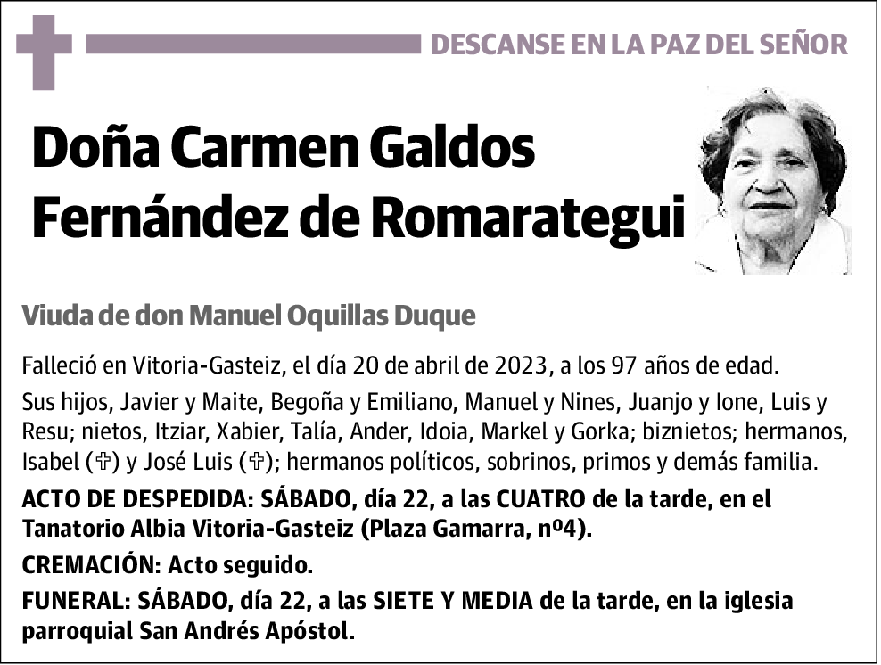 Carmen Galdos Fernández de Romarategui