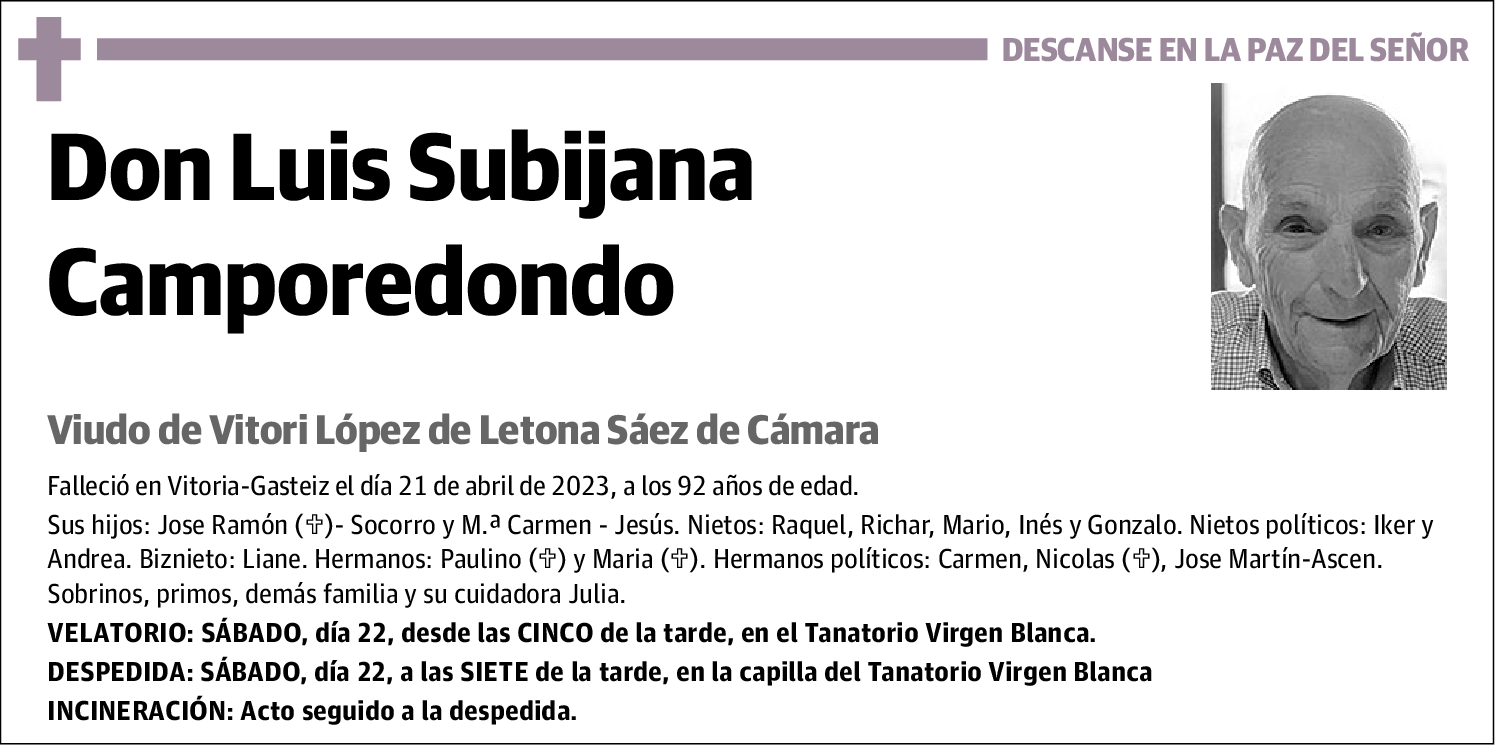 Luis Subijana Camporedondo
