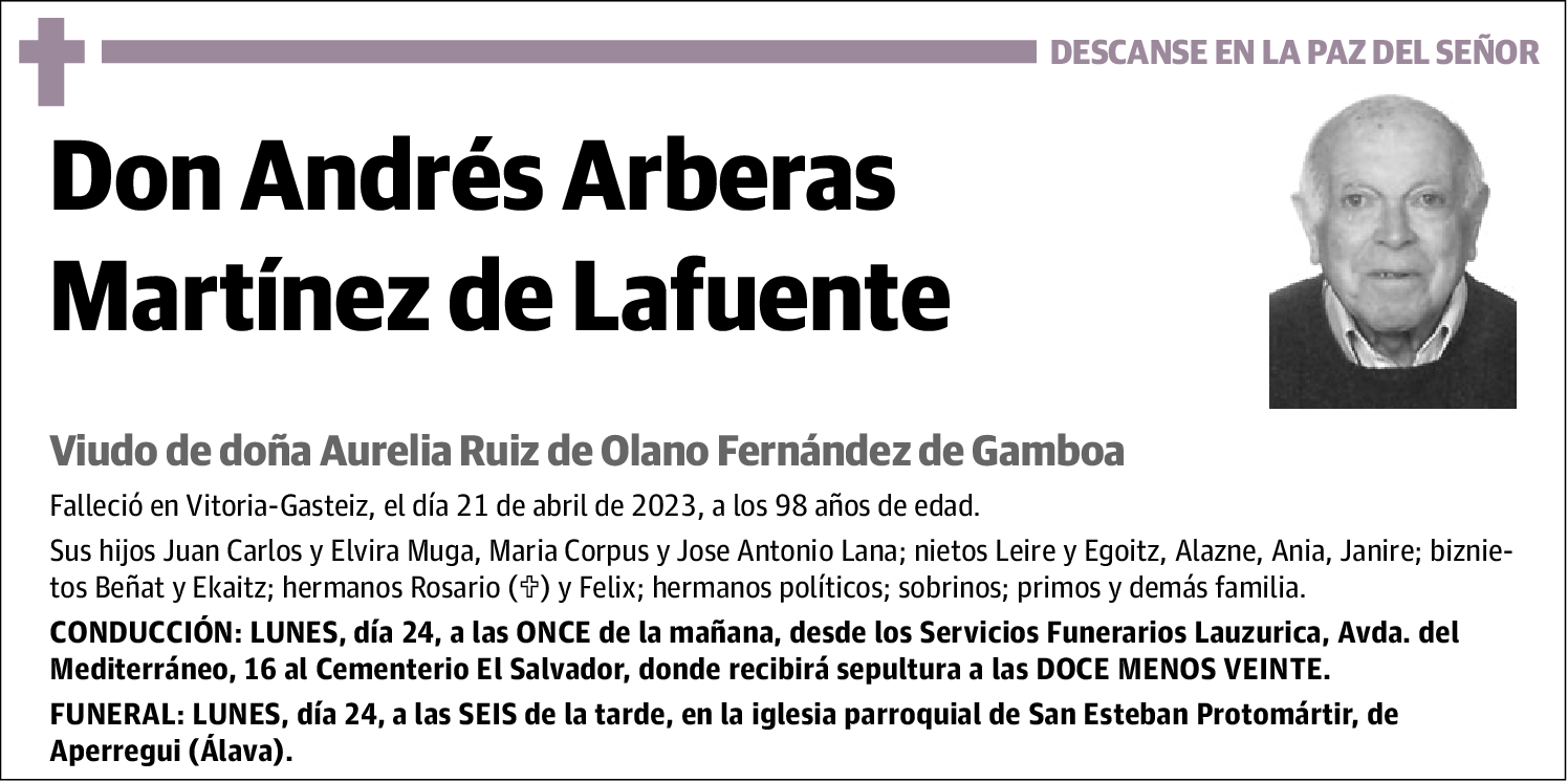 Andrés Arberas Martínez de Lafuente