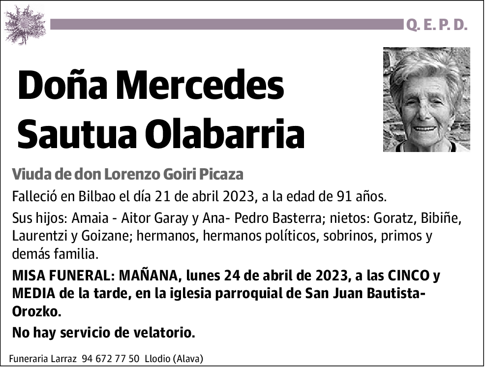 Mercedes Sautua Olabarria