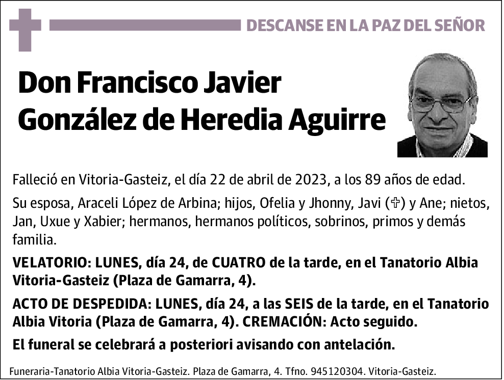 Francisco Javier González de Heredia Aguirre