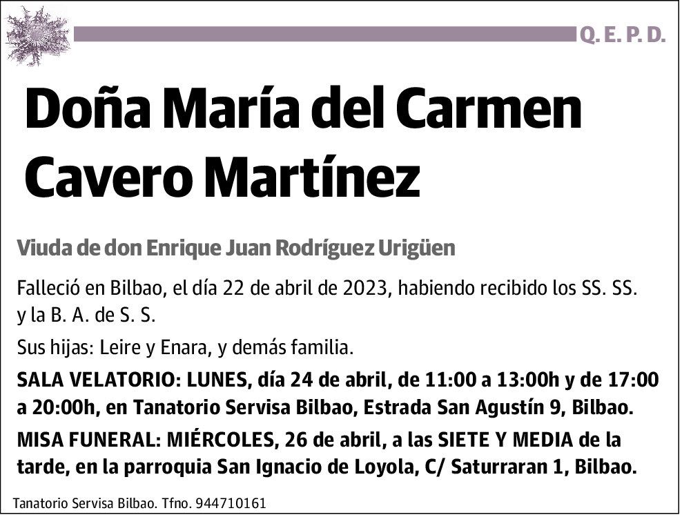 María del Carmen Cavero Martínez