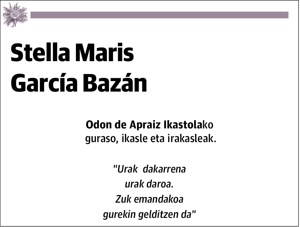 Estella Maris García Bazan