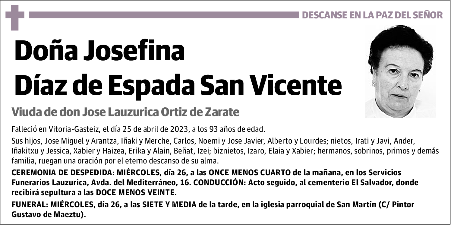 Josefina Díaz de Espada San Vicente