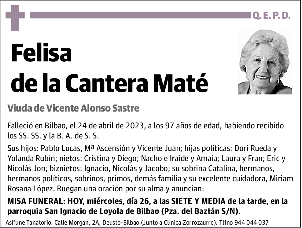 Felisa de la Cantera Maté