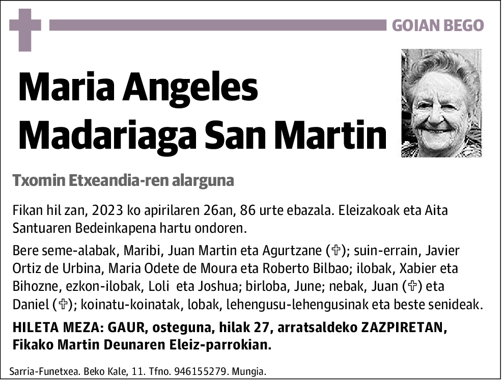 Maria Angeles Madariaga San Martin