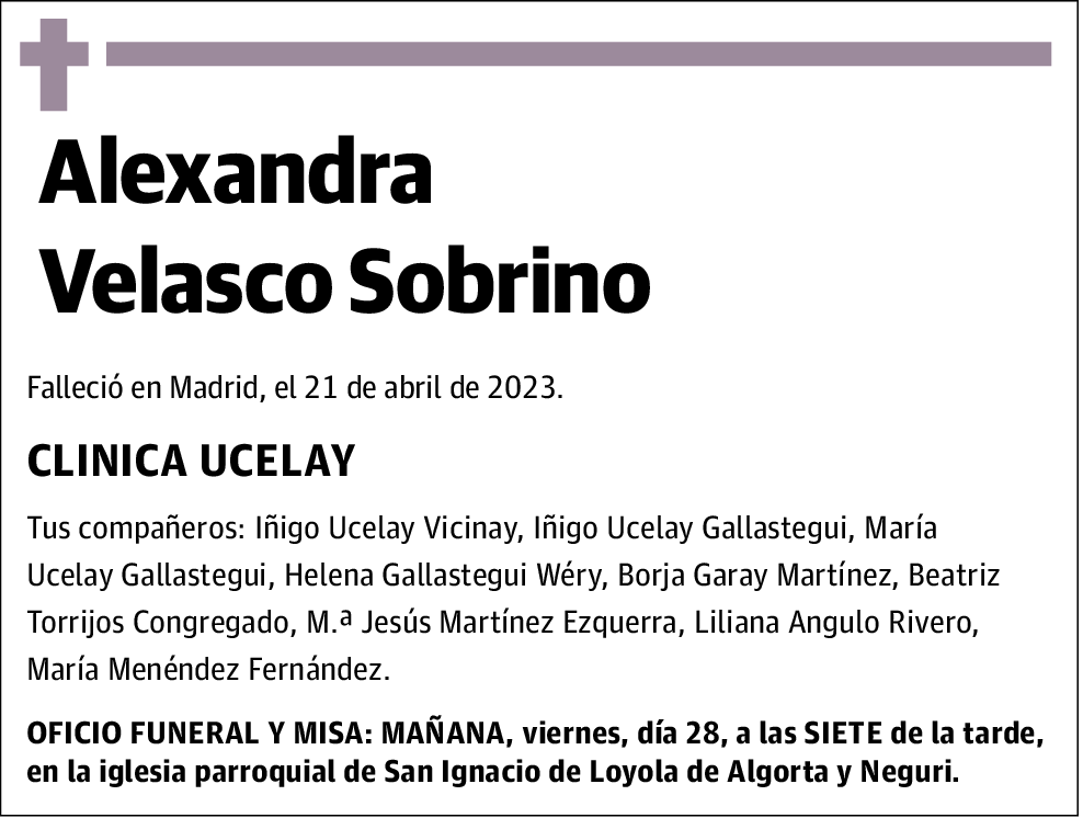 Alexandra Velasco Sobrino