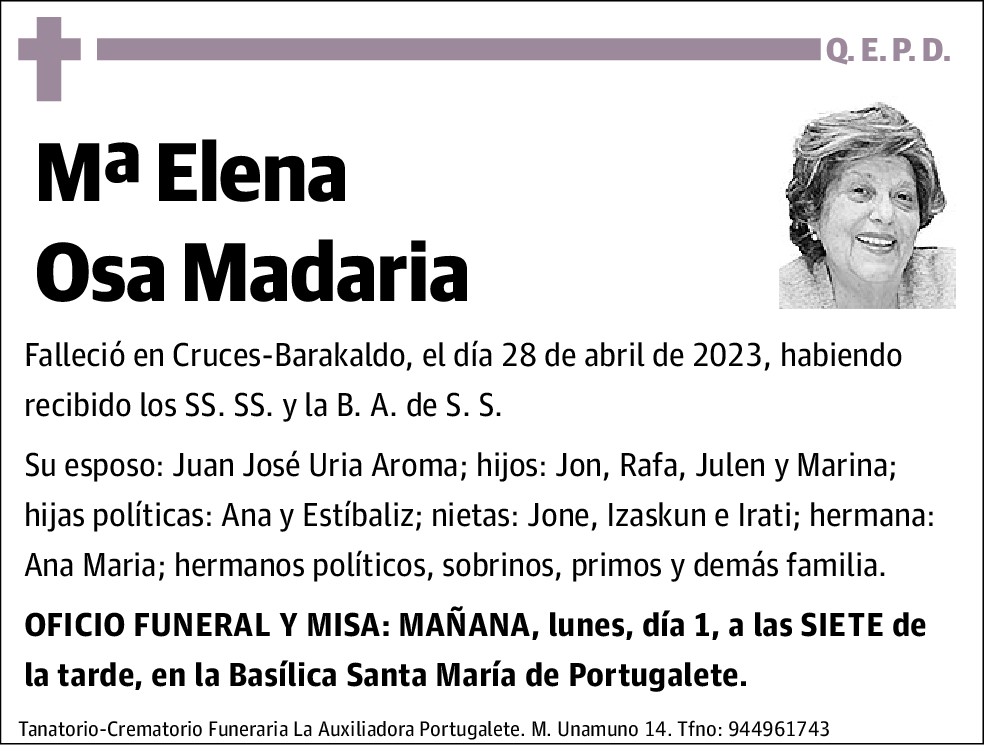 Mª Elena Osa Madaria