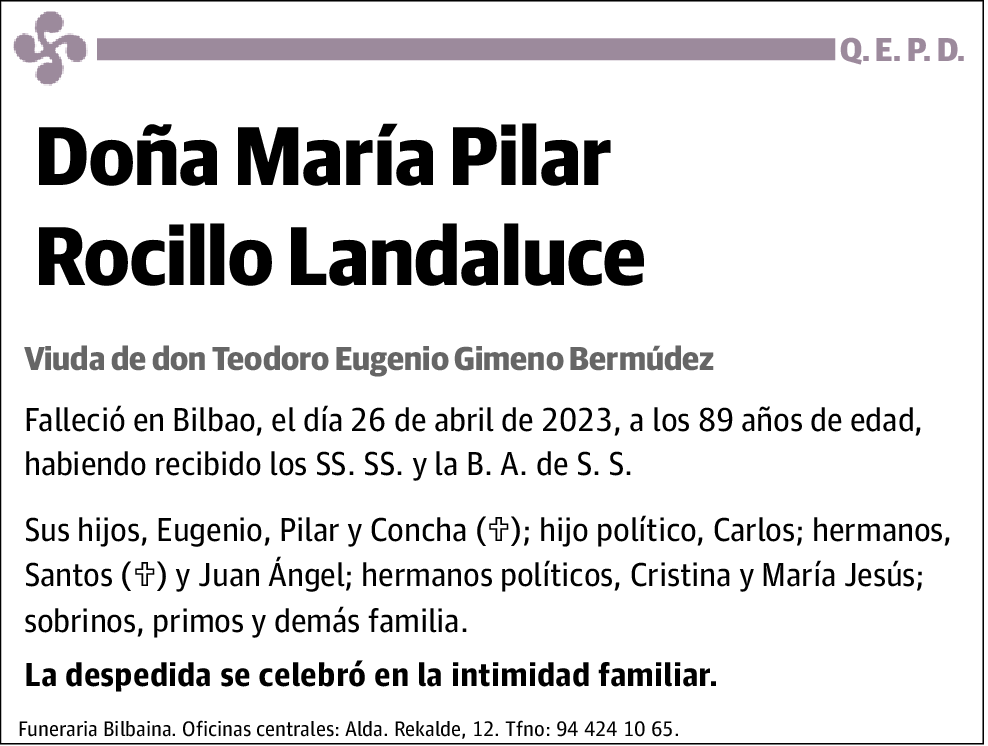 María Pilar Rocillo Landaluce