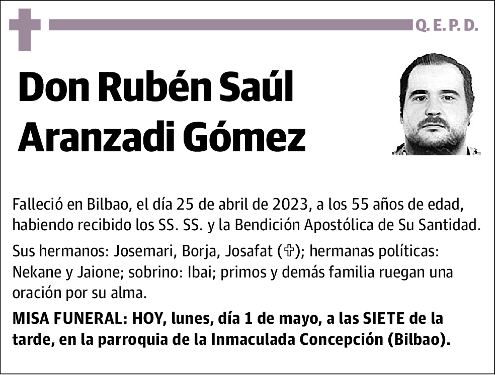 Rubén Saúl Aranzadi Gómez