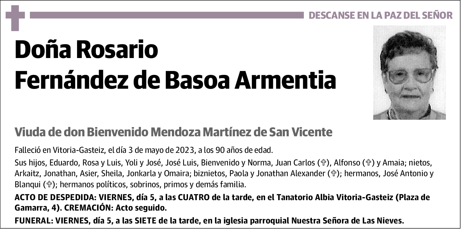 Rosario Fernández de Basoa Armentia