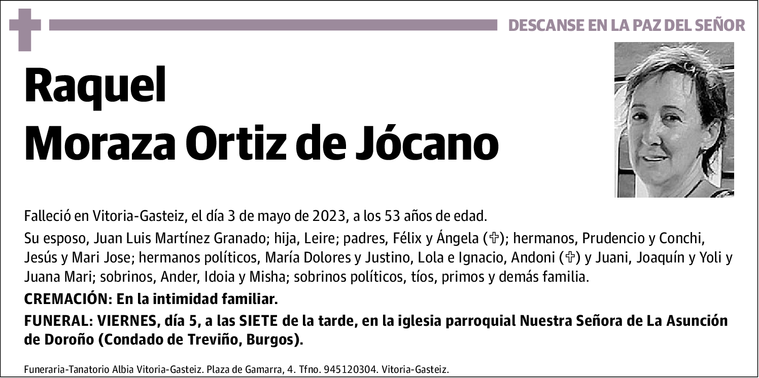 Raquel Moraza Ortiz de Jócano