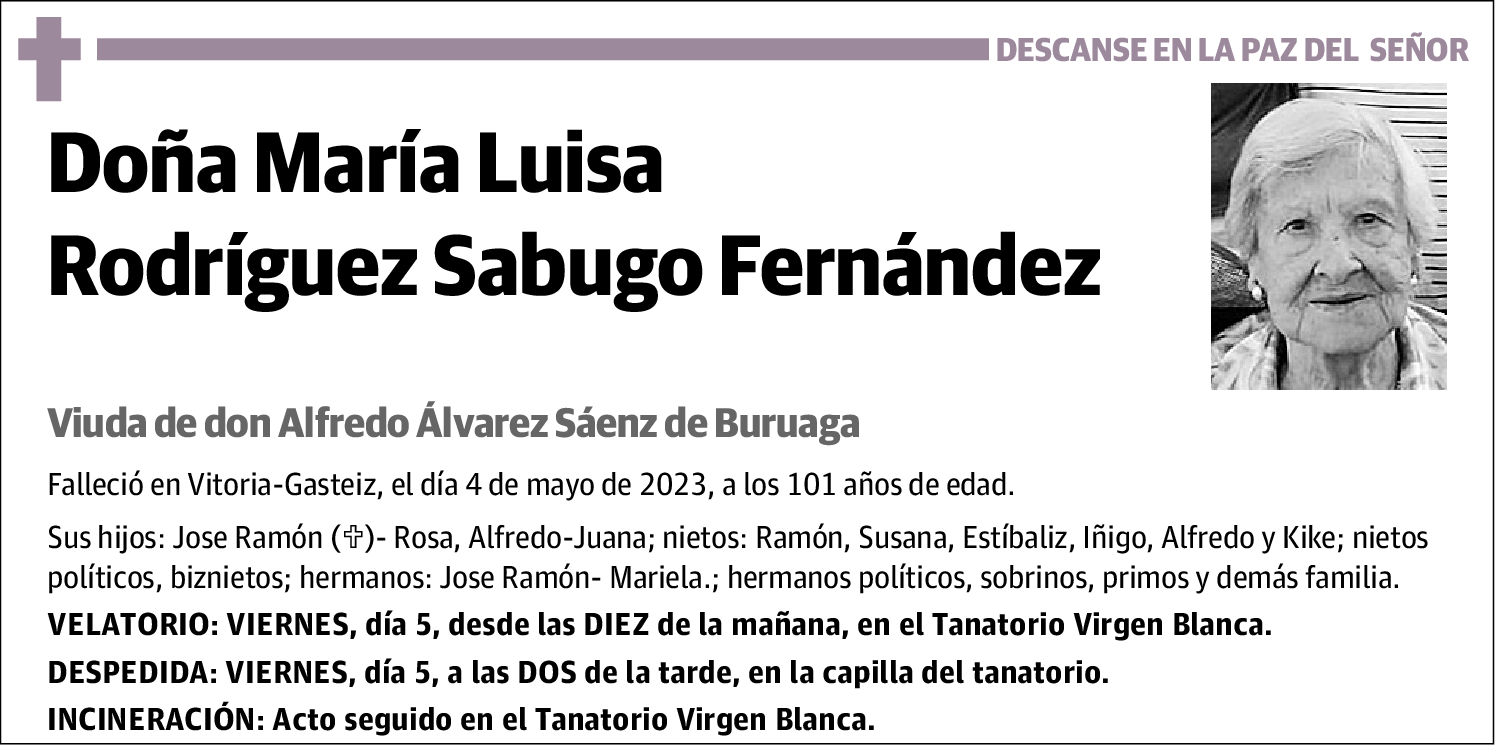 María Luisa Rodriguez Sabugo Fernéndez