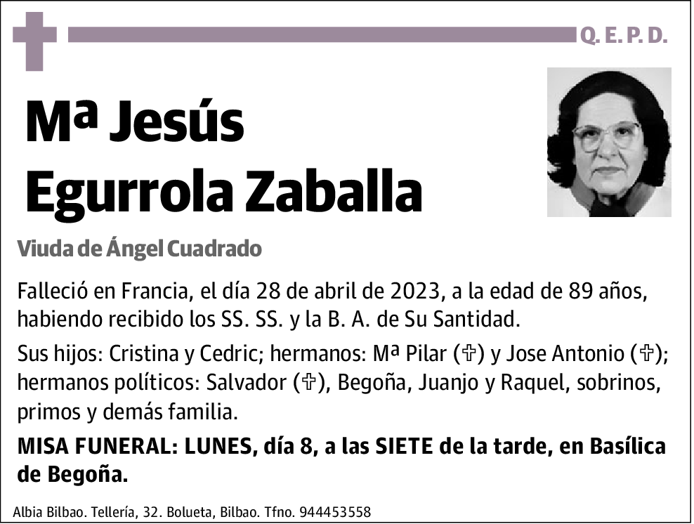 Mª Jesús Egurrola Zabala