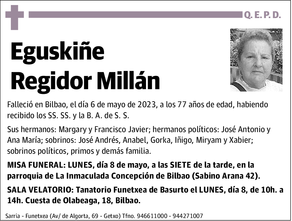 Eguskiñe Regidor Millan