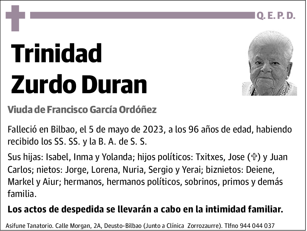 Trinidad Zurdo Duran