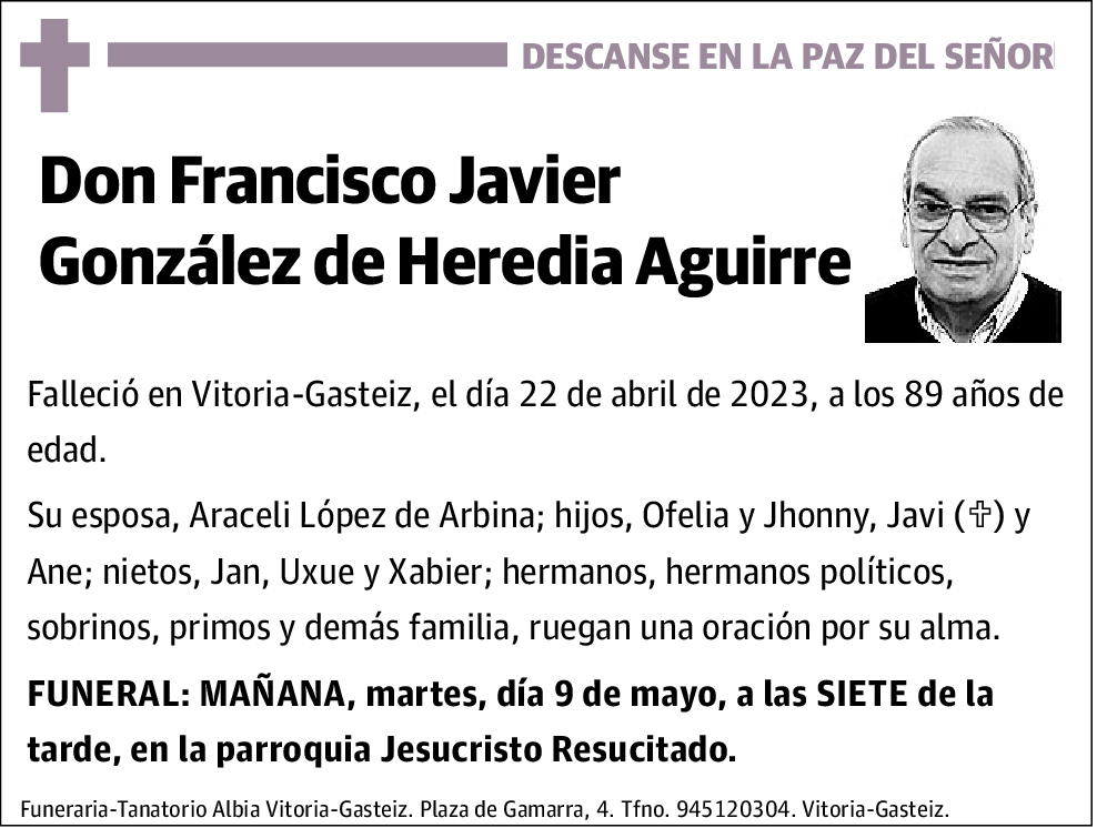 Francisco Javier González de Heredia Aguirre