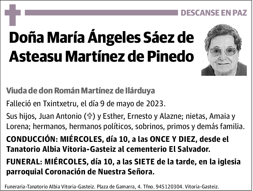 María Ángeles Sáez de Asteasu Martínez De Pinedo