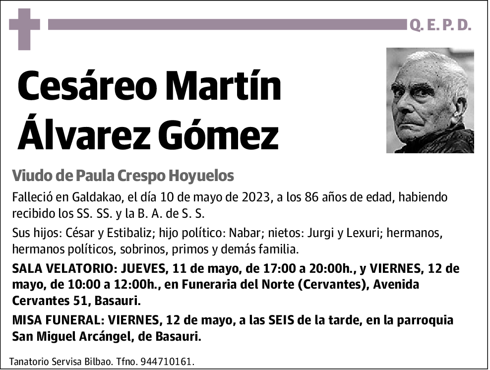 Cesaréo Martín Álvarez Gómez