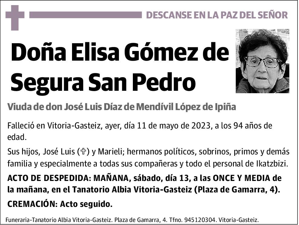 Elisa Gómez de Segura San Pedro