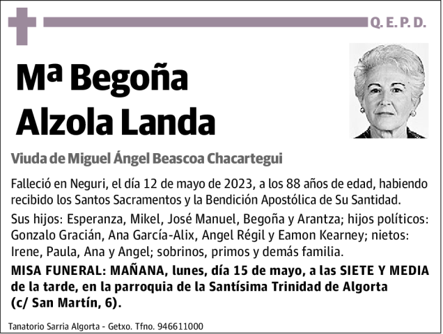 Mª Begoña Alzola Landa