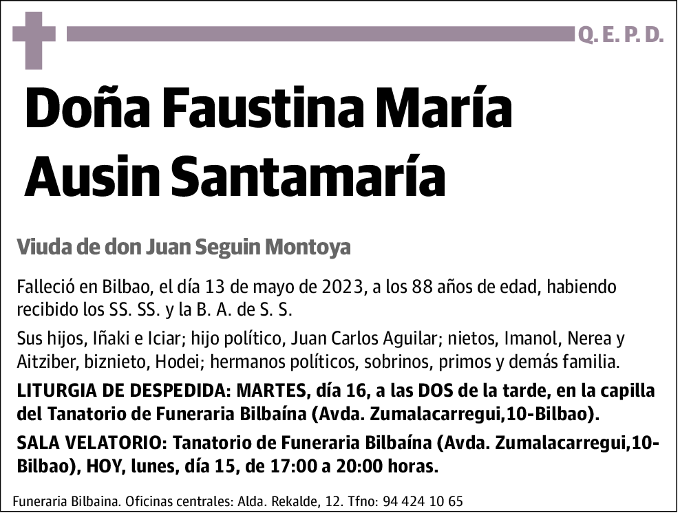 Faustina María Ausin Santamaría