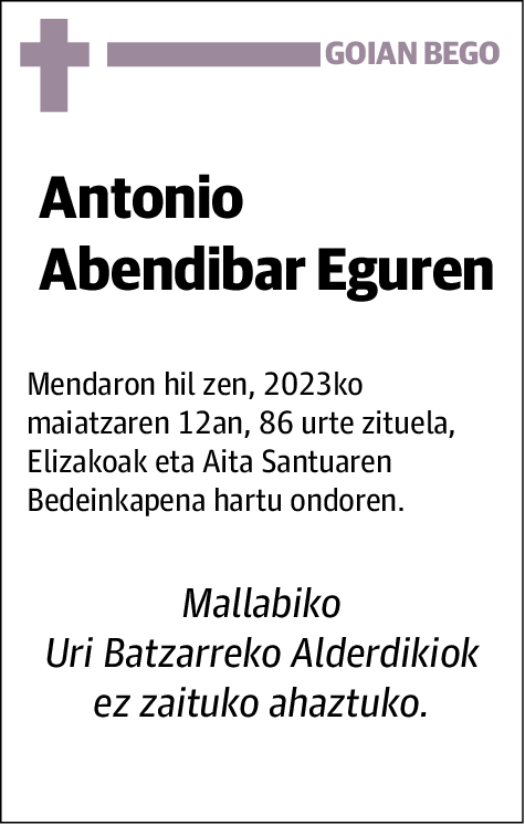 Antonio Abendibar Eguren