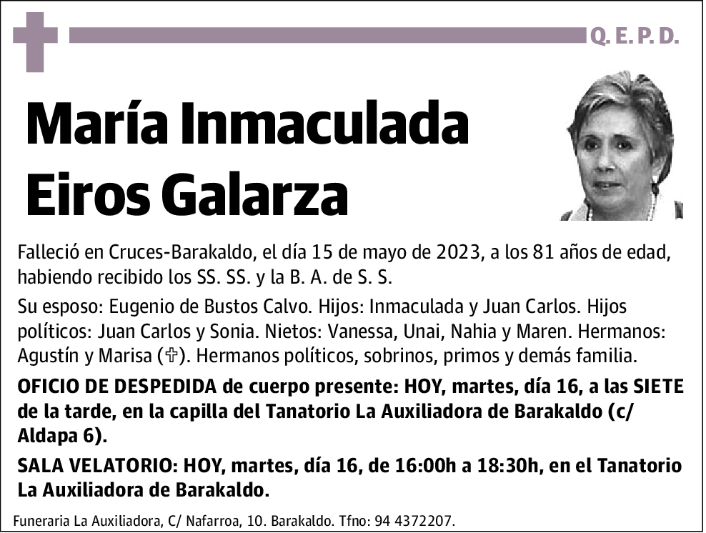 María Inmaculada Eiros Galarza