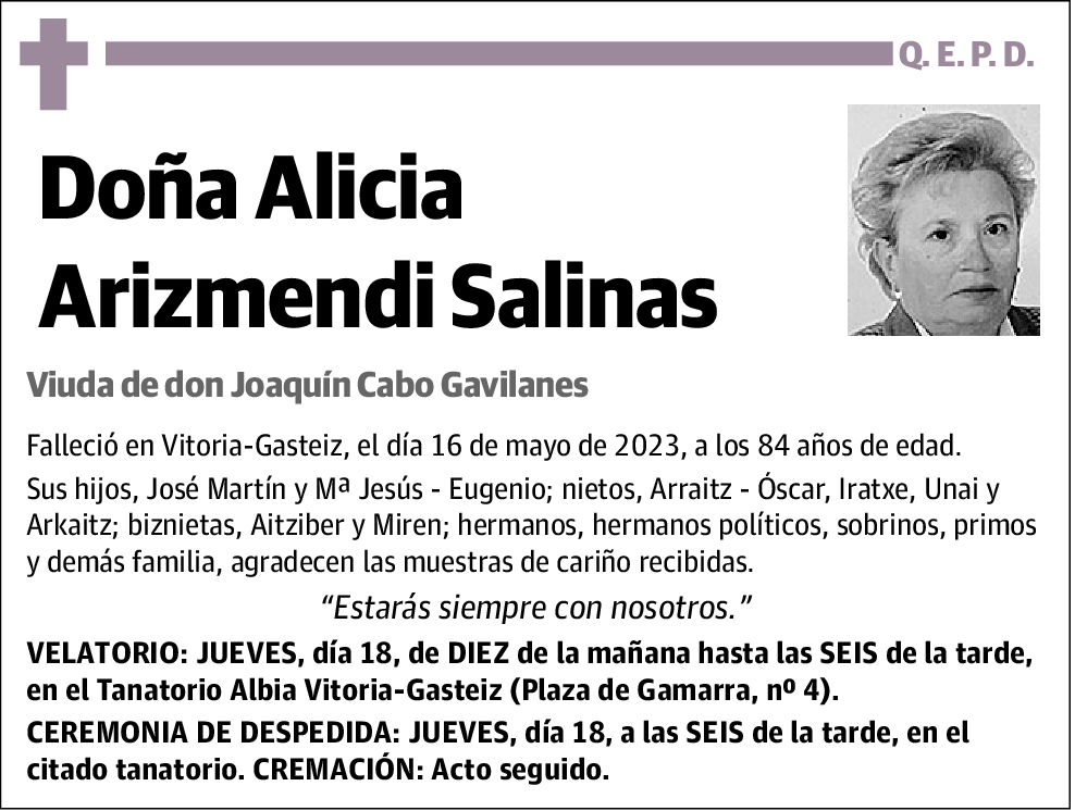 Alicia Arizmendi Salinas