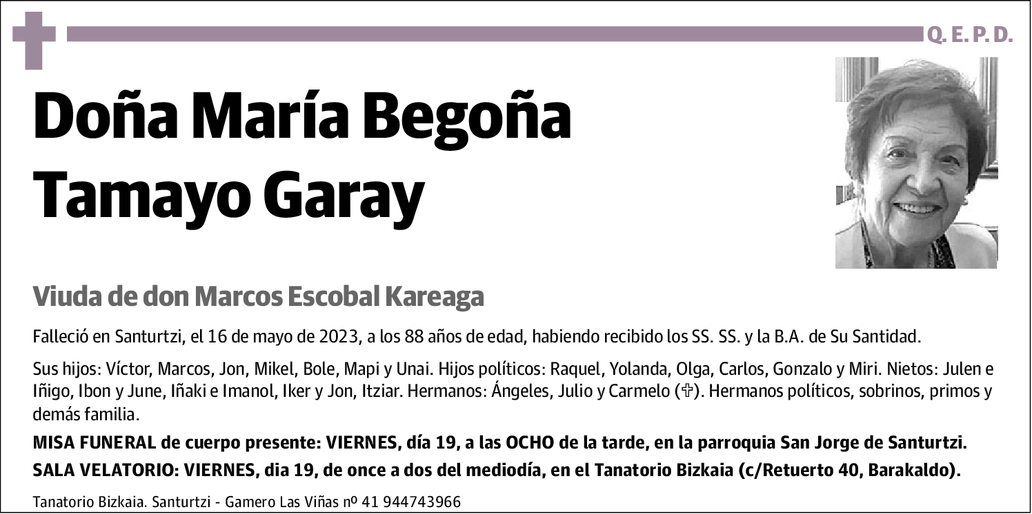 María Begoña Tamayo Garay