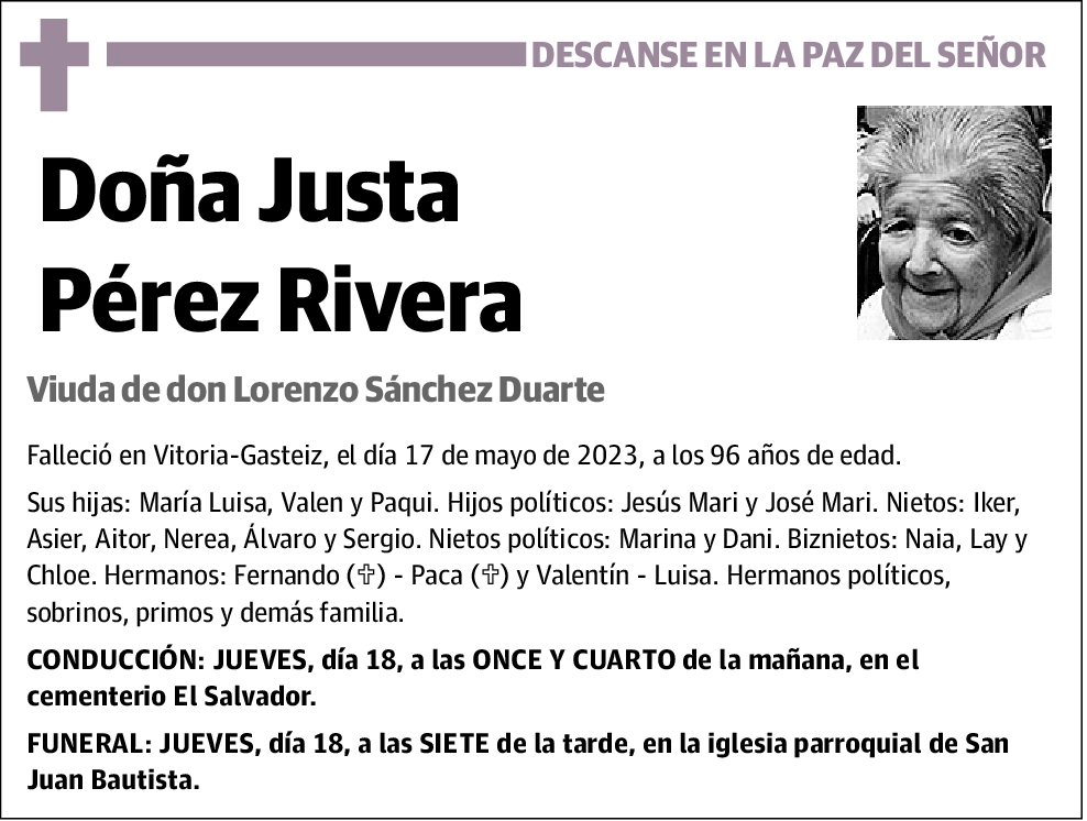 Justa Pérez Rivera