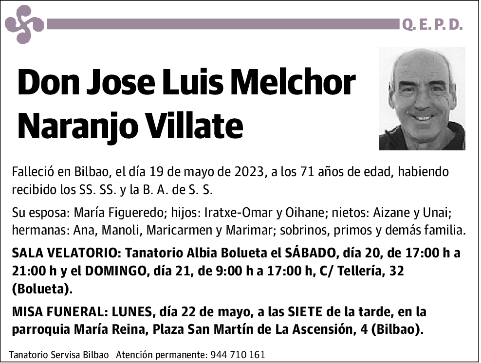 Jose Luis Melchor Naranjo Villate