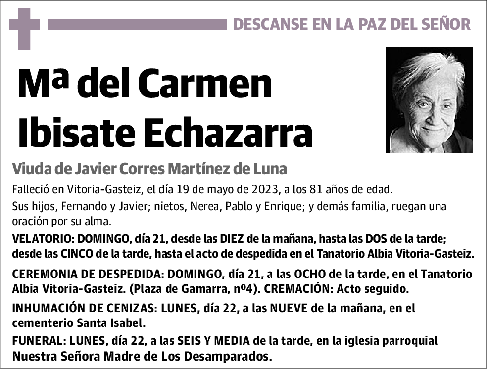Mªdel Carmen Ibisate Echazarra