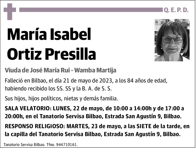 Maria Isabel Ortiz Presilla