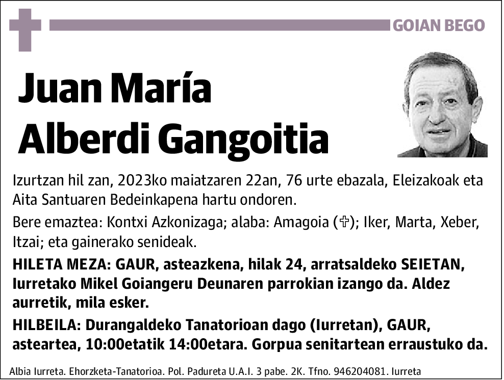 Juan María Alberdi Gangoitia