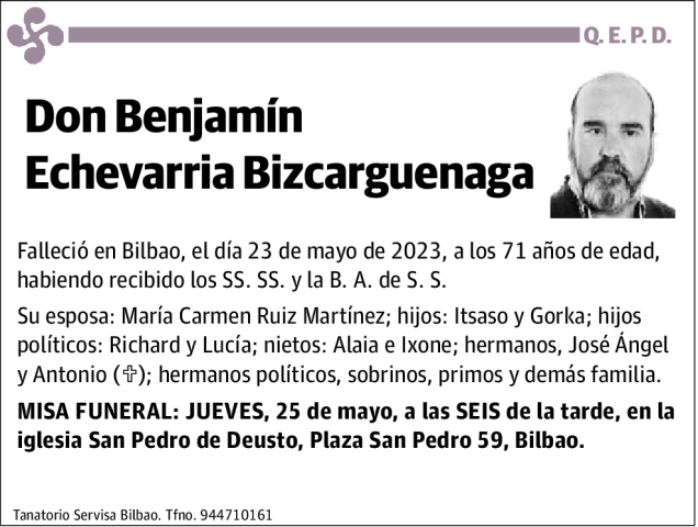 Benjamín Echevarria Bizcarguenaga
