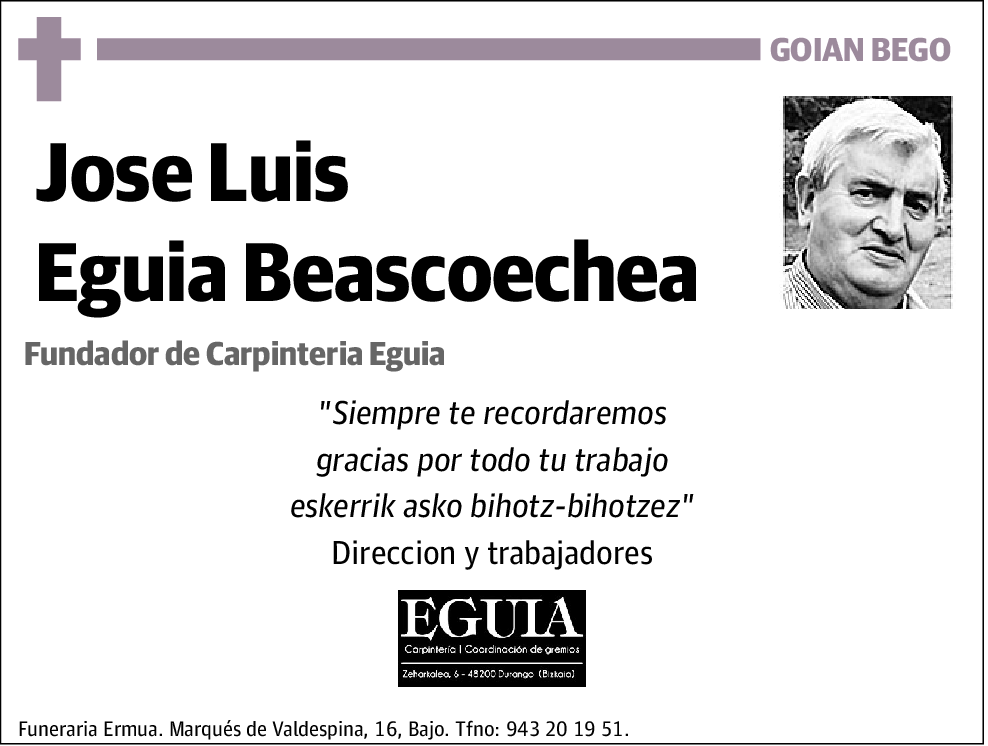 Jose Luis Eguia Beascoechea