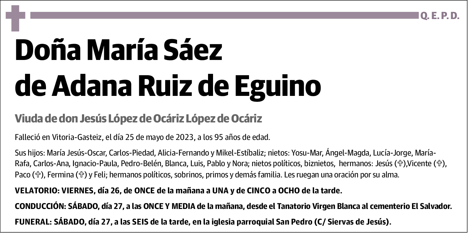 María Sáez De Adana Ruiz De Eguino