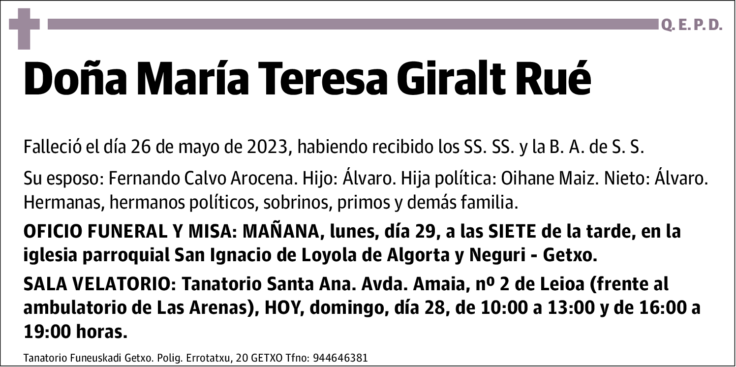 María Teresa Giralt Rué