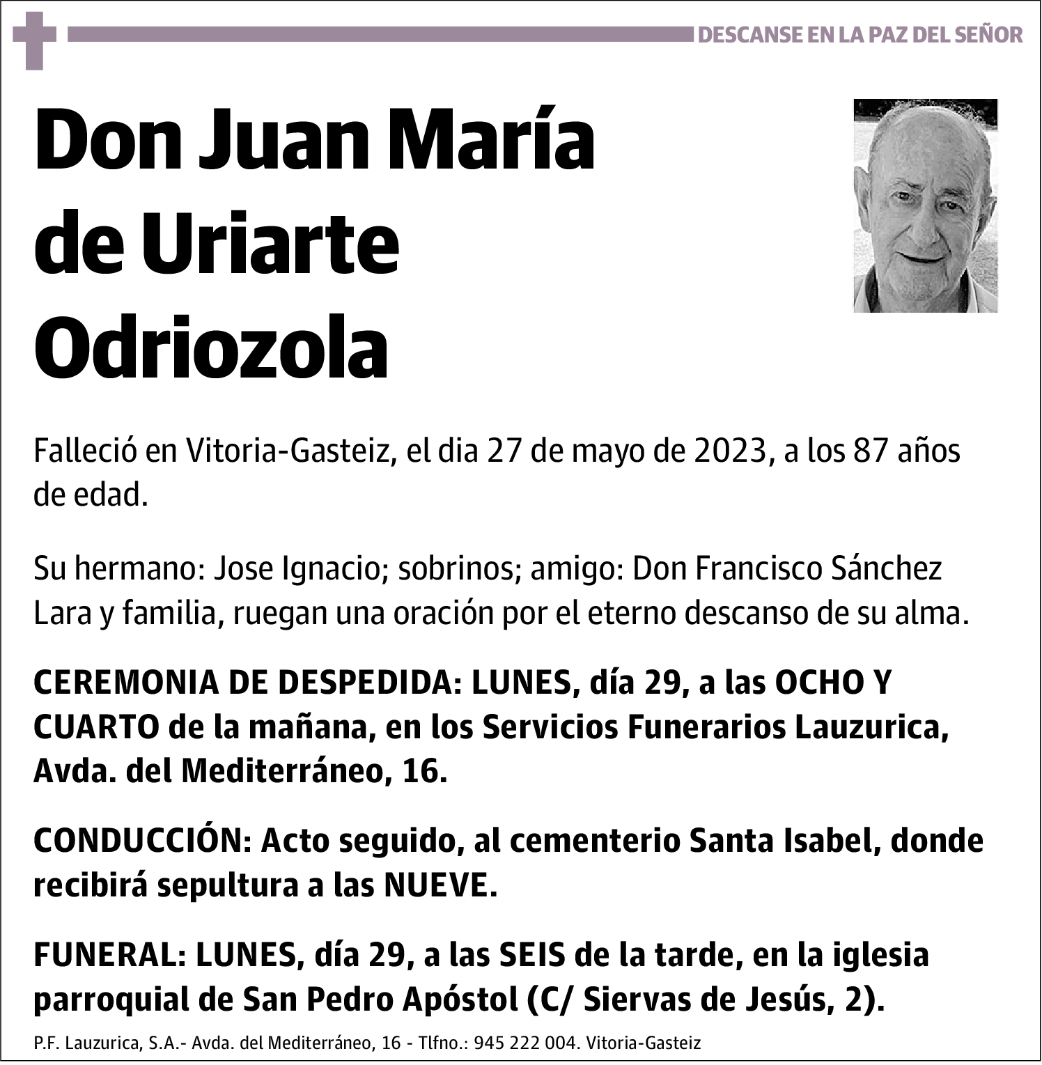 Juan María de Uriarte Odriozola