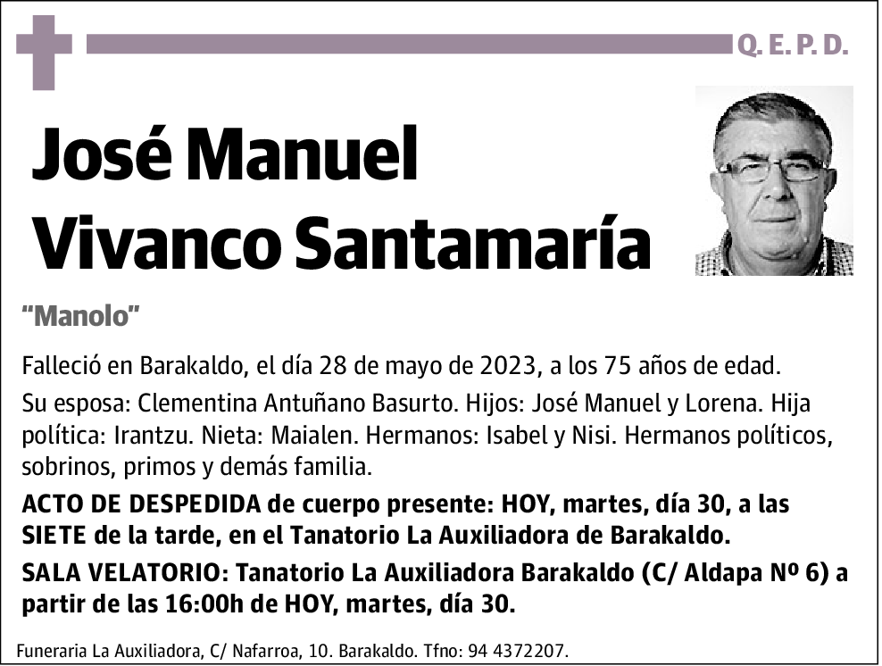 José Manuel Vivanco Santamaría