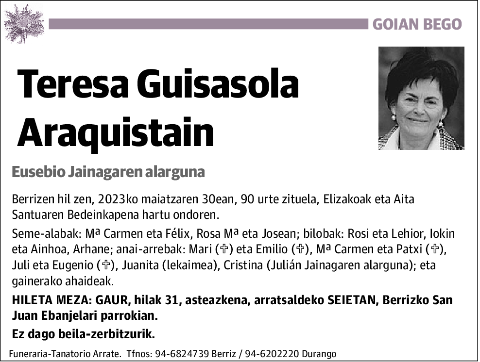 Teresa Guisasola Araquistain