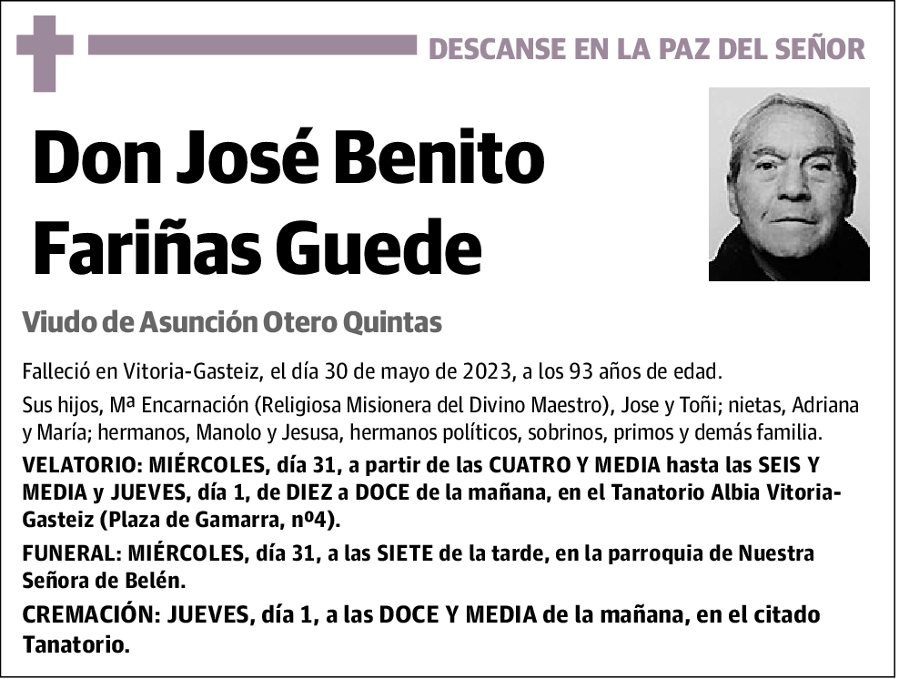 José Benito Fariñas Guede