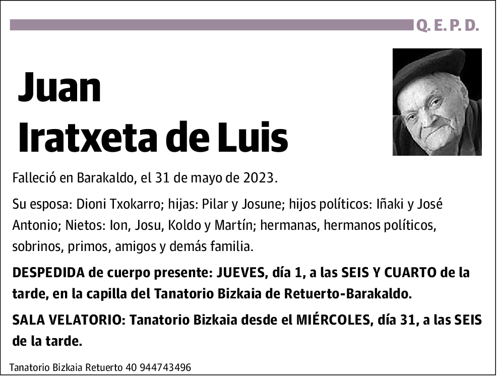 Juan Iratxeta De Luis