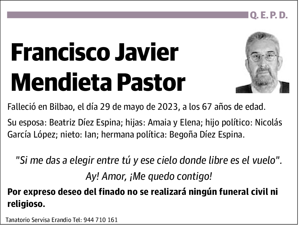 Francisco Javier Mendieta Pastor