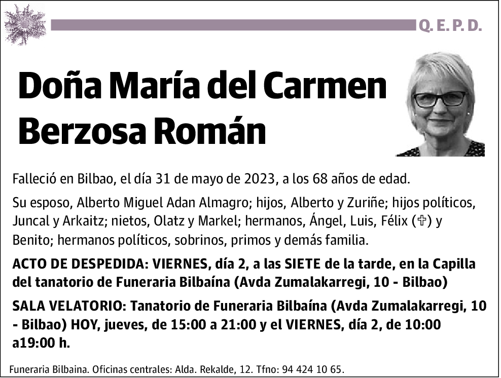 Maria del Carmen Berzosa Roman