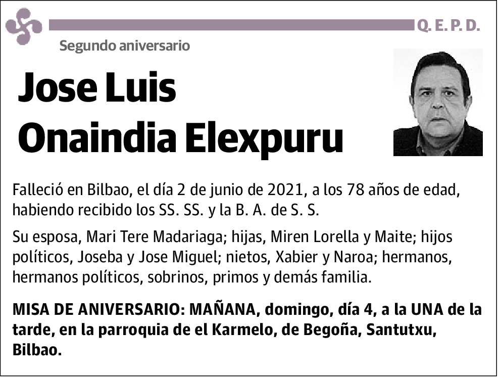 Jose Luis Onaindia Elexpuru