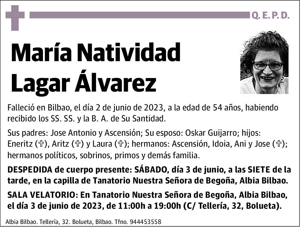 María Natividad Lagar Álvarez